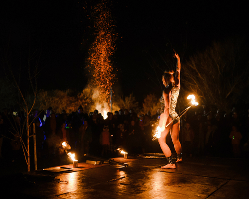Angel Bonfire Night Fire Show