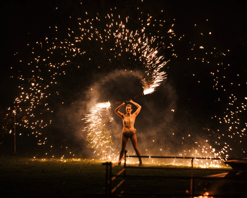 Angel Bonfire Night Fire Stunt